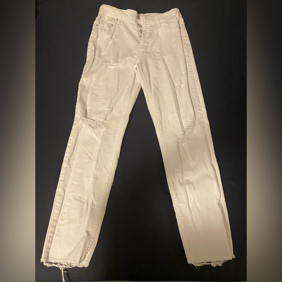 White Slightly Cropped Skinny Jean - Picture 1 of 2